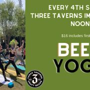 Hops & Flow Beer Yoga at Three Taverns Imaginarium