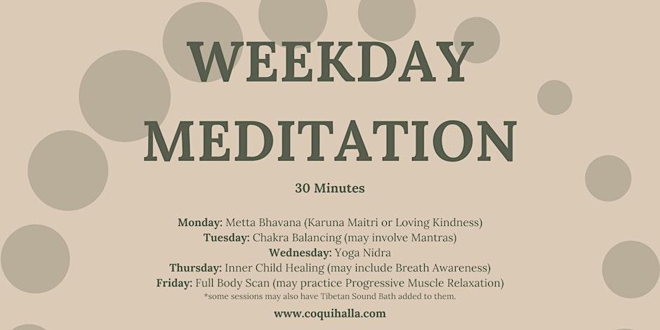 Weekday Meditation, Atlanta, GA | Reflect, Prepare, Rejuvenate